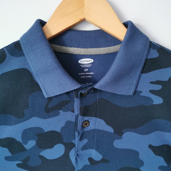 OLD NAVY men's short sleeve polo shirt camouflage - Picture 4 of 8
